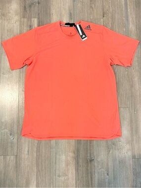 adidas Men's Short Sleeve Tee - Coral Orange